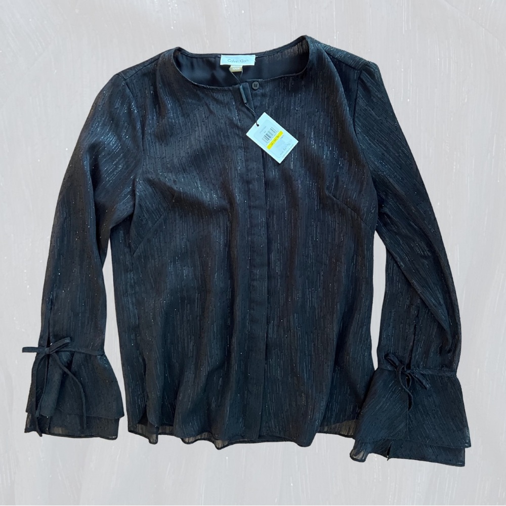 Calvin Klein Shimmering Black Blouse